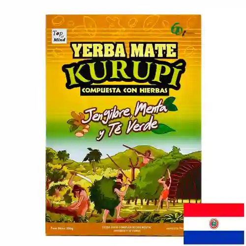 Yerba Mate Jengibre, Menta y Te Verde Kurupi 500 gr
